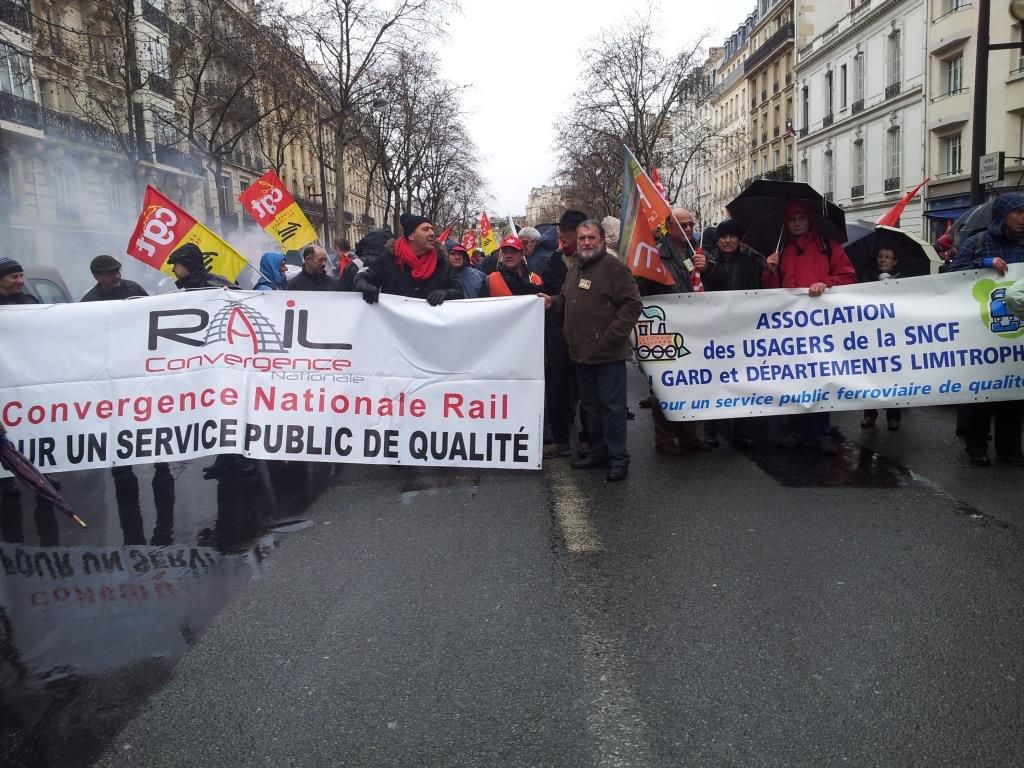 Le 16 mai 2023, rassemblement à Paris pour défendre le Fret SNCF