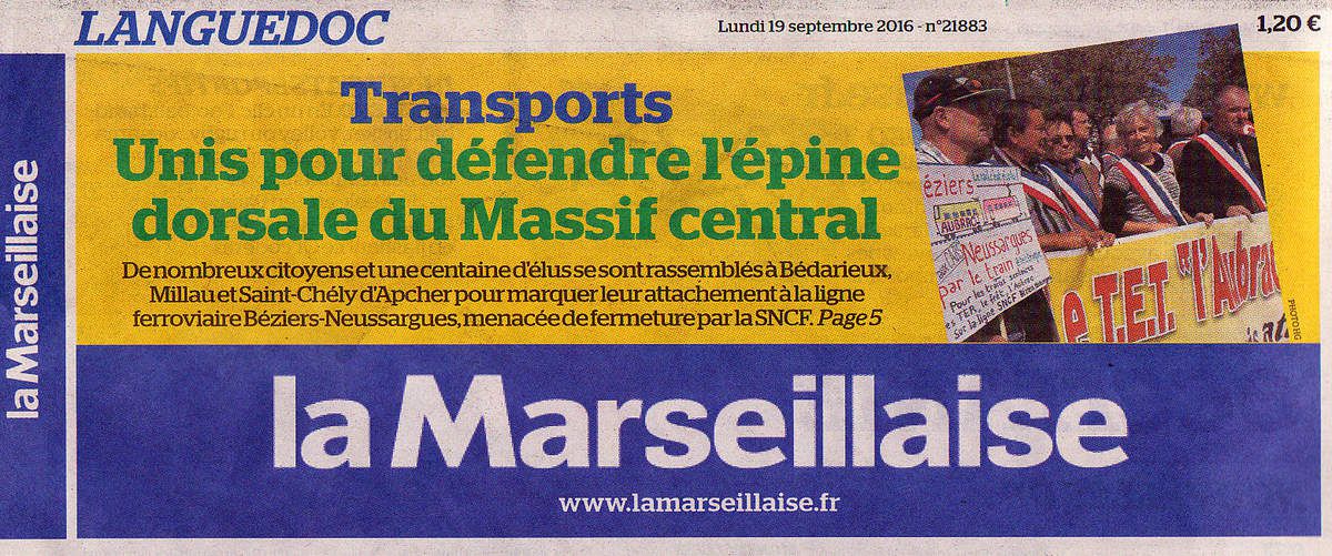 Deux articles récents de La Marseillaise sur le rail