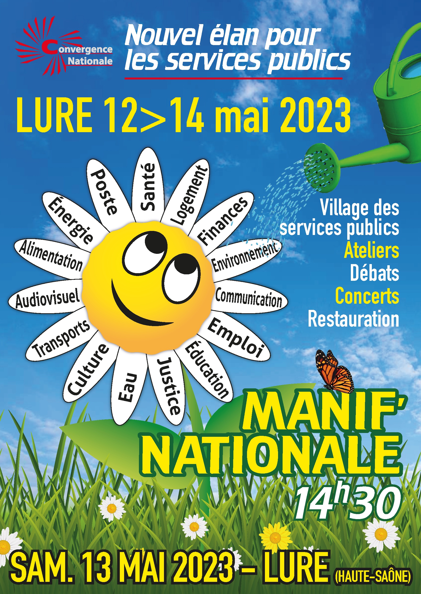 Les Affiches de Haute-Saône annonce la manifestation de Lure pour les services publics du 12 au 14 mai prochains