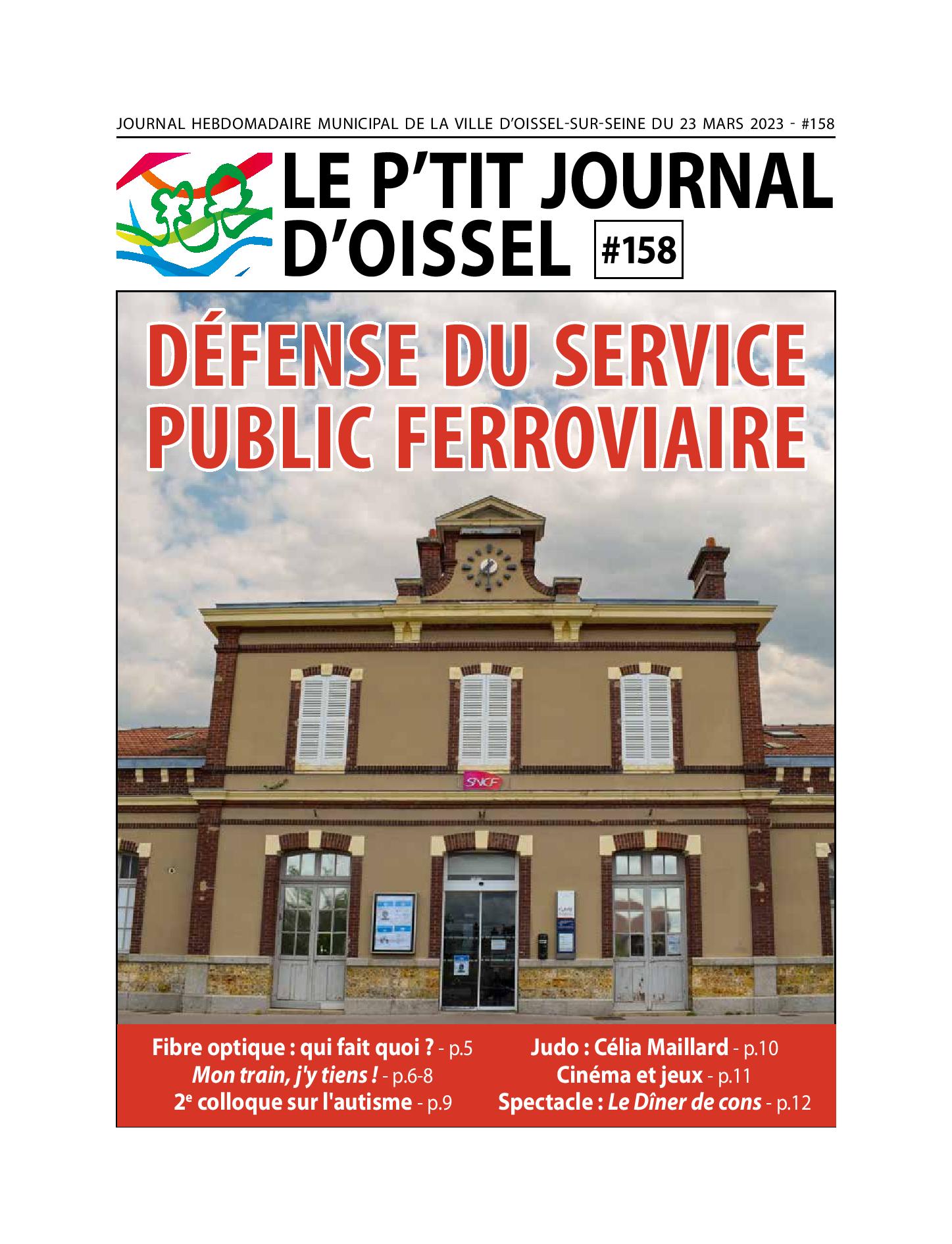 Un numéro du P'tit journal d'Oissel consacré au service public ferroviaire