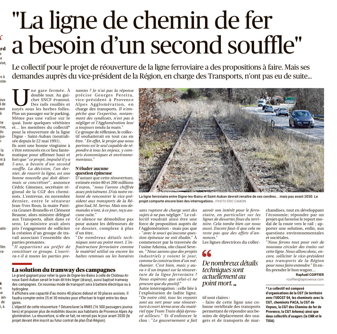 Conférence de presse du 24 janvier 2024 pour la ligne Digne/Saint-Auban : le reportage de La Provence
