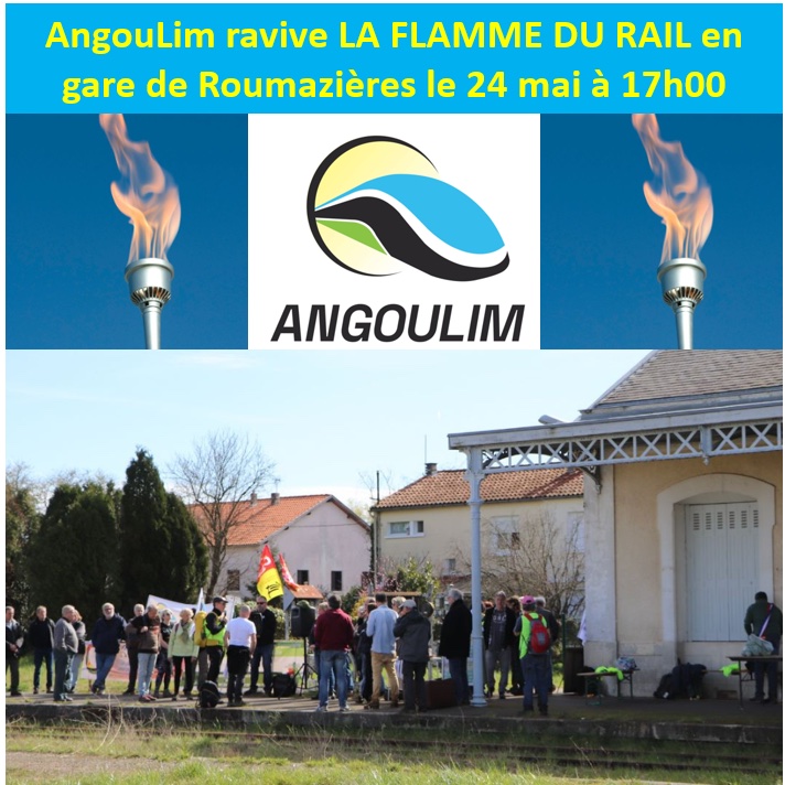 Le 24 mai 2024, le collectif AngouLim ravivera la flamme du rail en gare de Roumazières